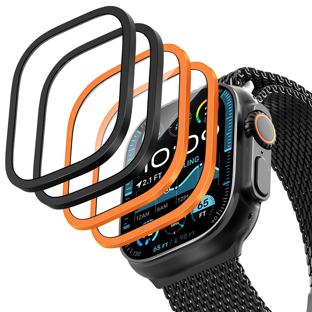 Smartwatch Straps & Accessories - 2PCS Titanium Metal Frame for Apple