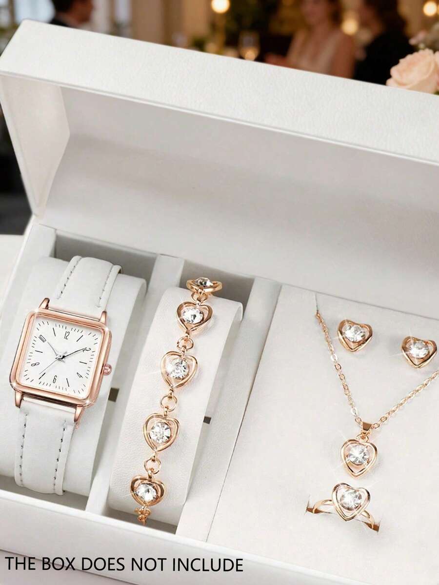 Leather Classic Strap - 3pcs Women's Quartz Watches, Classic Round
