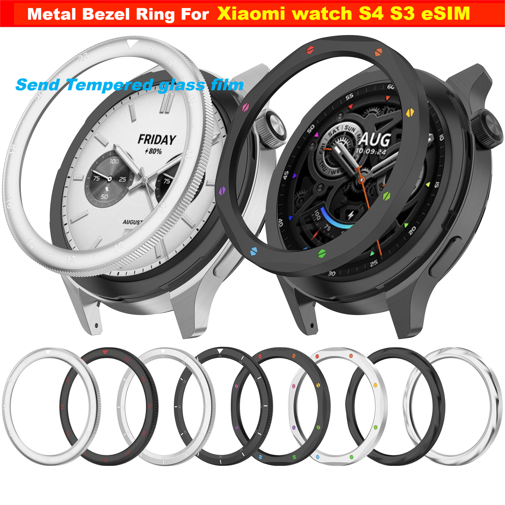 Xiaomi Smartwatch S3 Accessories - Metal Bezel Ring for Xiaomi Watch