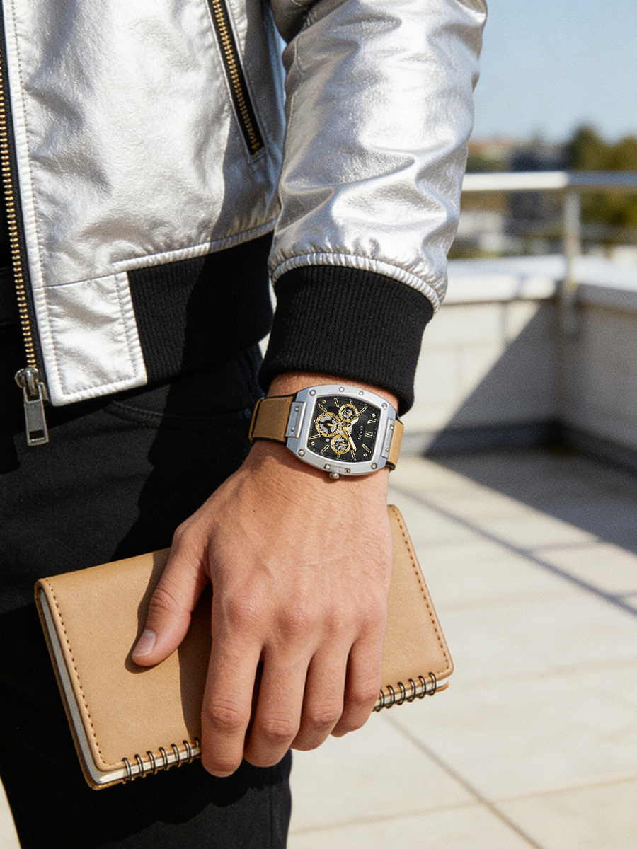 GUESS Men's Tonneau Watch Blac - Smartwatch Guess 리뷰 및 가격