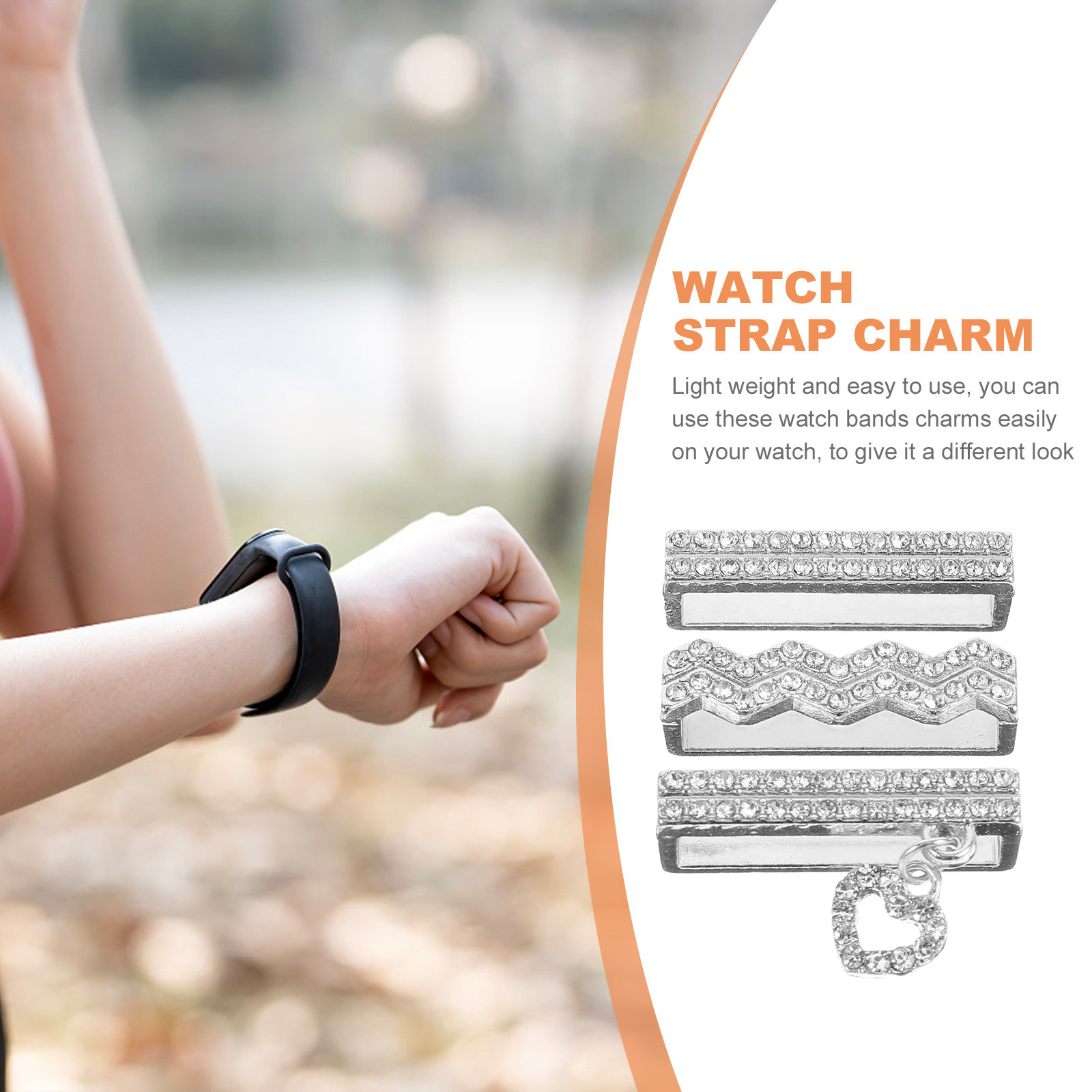3Pcs Watchband Charms Silicone - Smartwatch Straps & Accessories 리뷰 및 가격