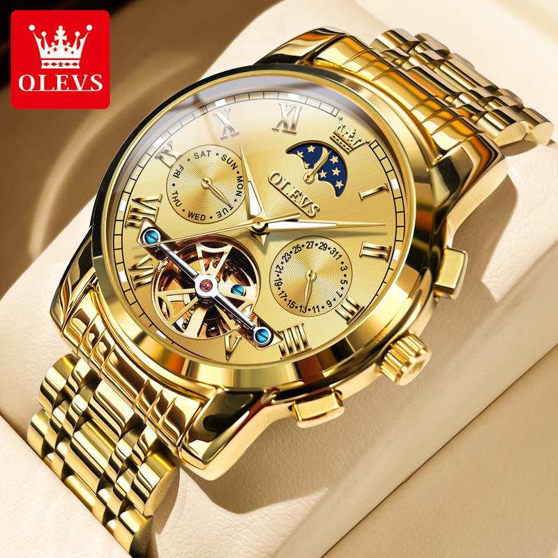 OLEVS 6617 Men's Classic Mecha - Leather Classic Strap 리뷰 및 가격