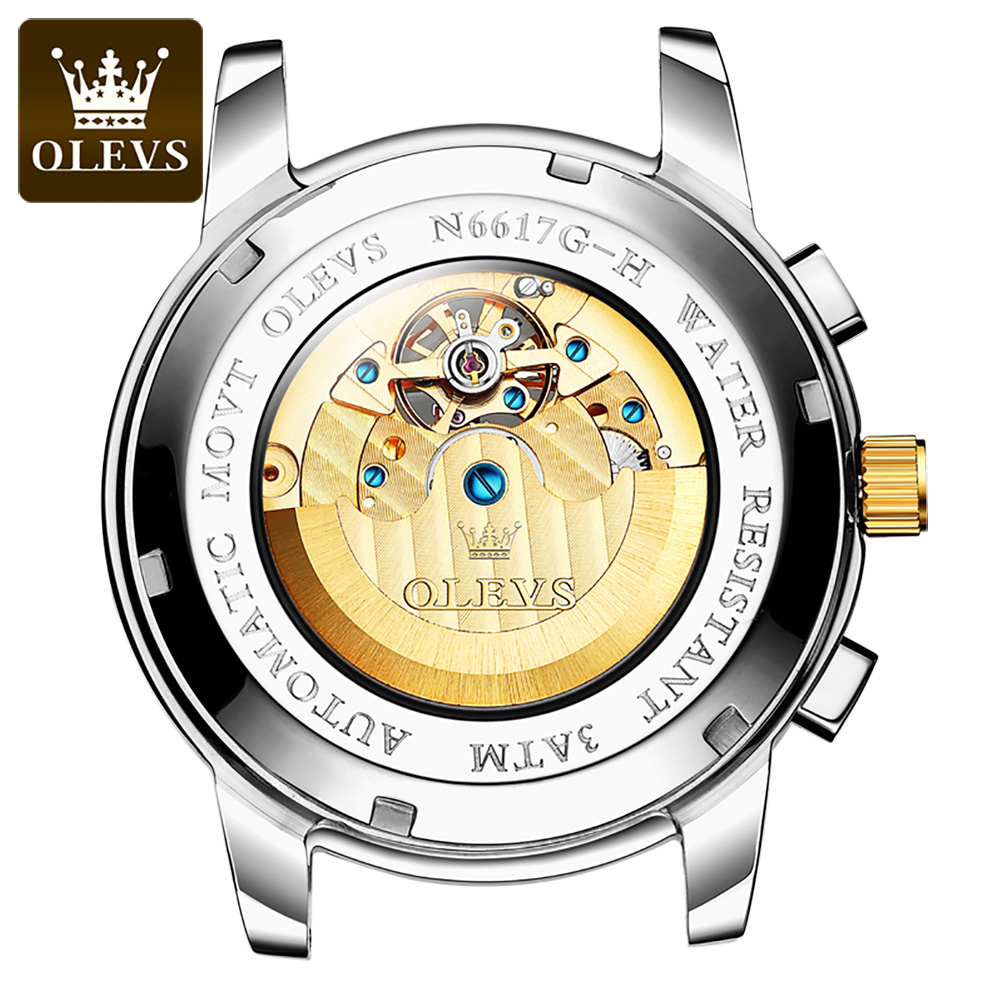 OLEVS 6617 Men's Classic Mecha - Leather Classic Strap 리뷰 및 가격