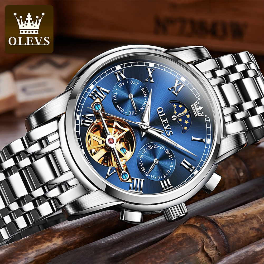 OLEVS 6617 Men's Classic Mecha - Leather Classic Strap 리뷰 및 가격