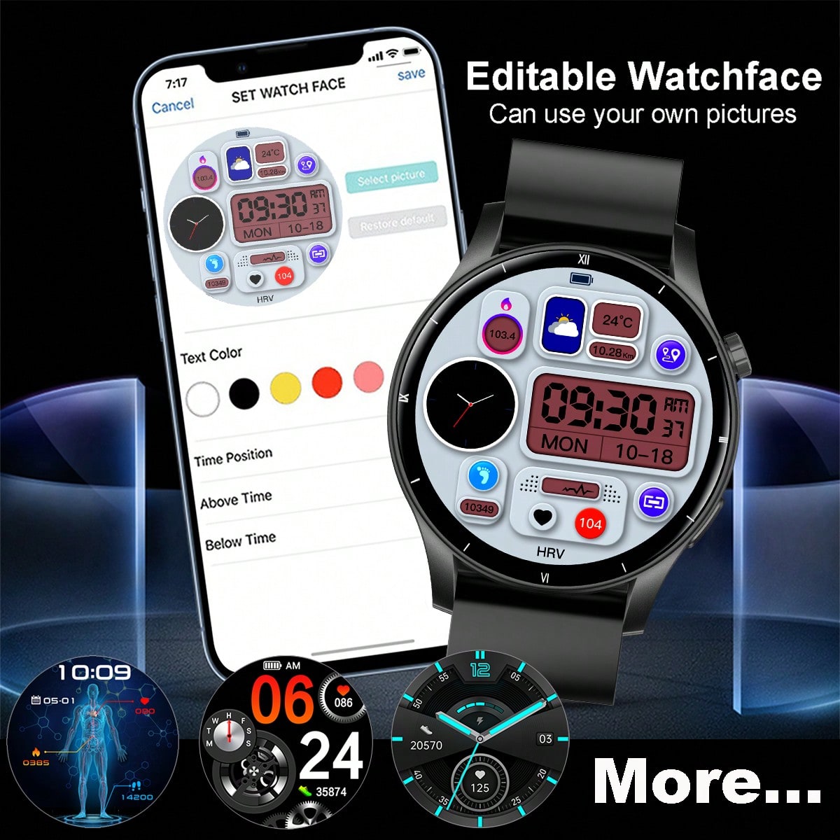 1.39 Inch Unisex Smart Watch 3 - Smartwatch Custom 리뷰 및 가격