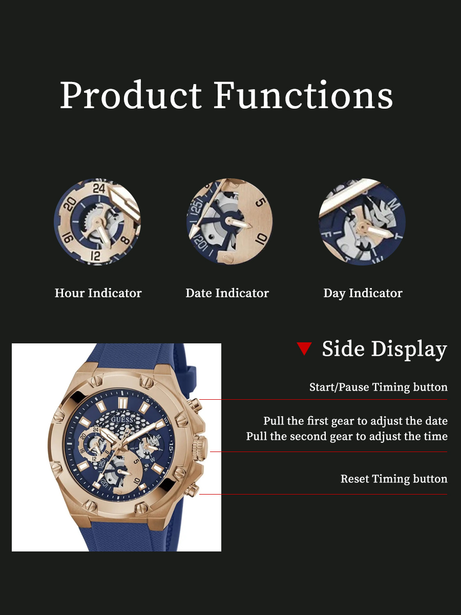 GUESS GW0334G3 Men Watch Multi - Smartwatch Guess 리뷰 및 가격