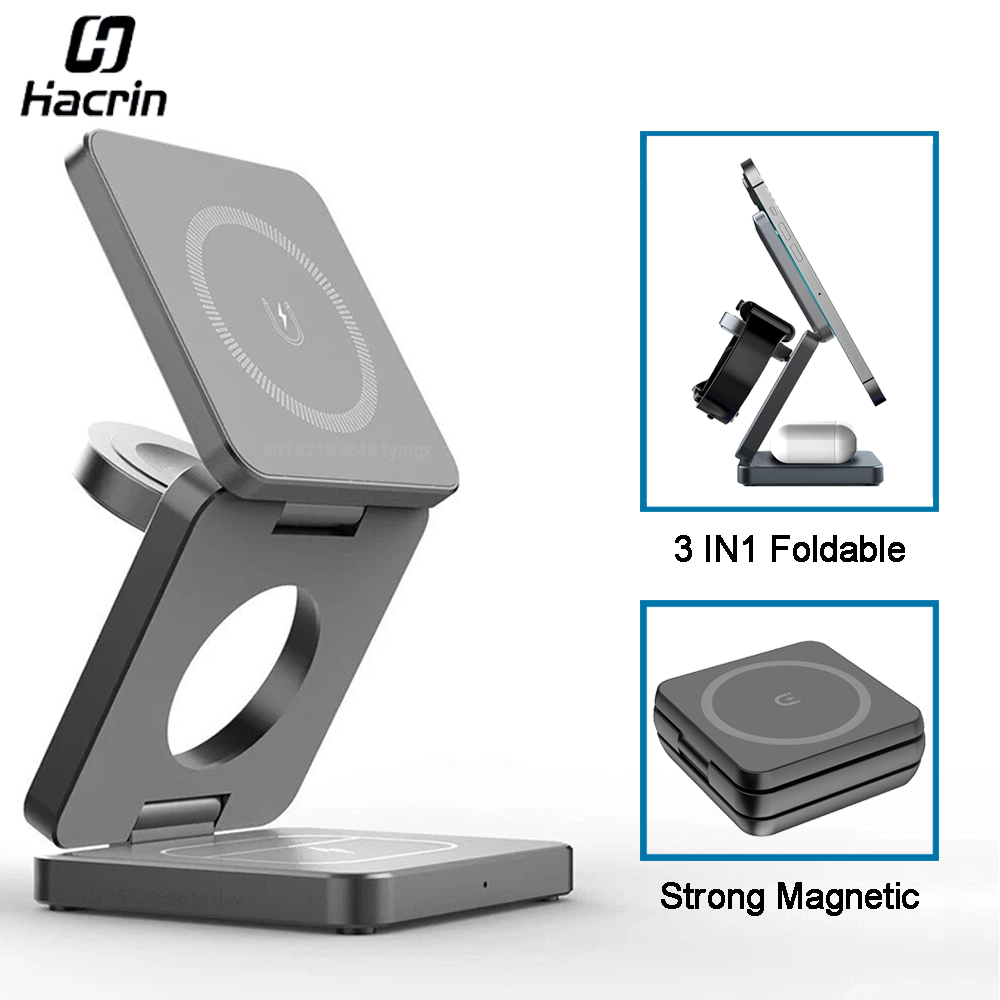 Wireless Charger 3 in 1 Foldab - Watch Charger Cable 리뷰 및 가격
