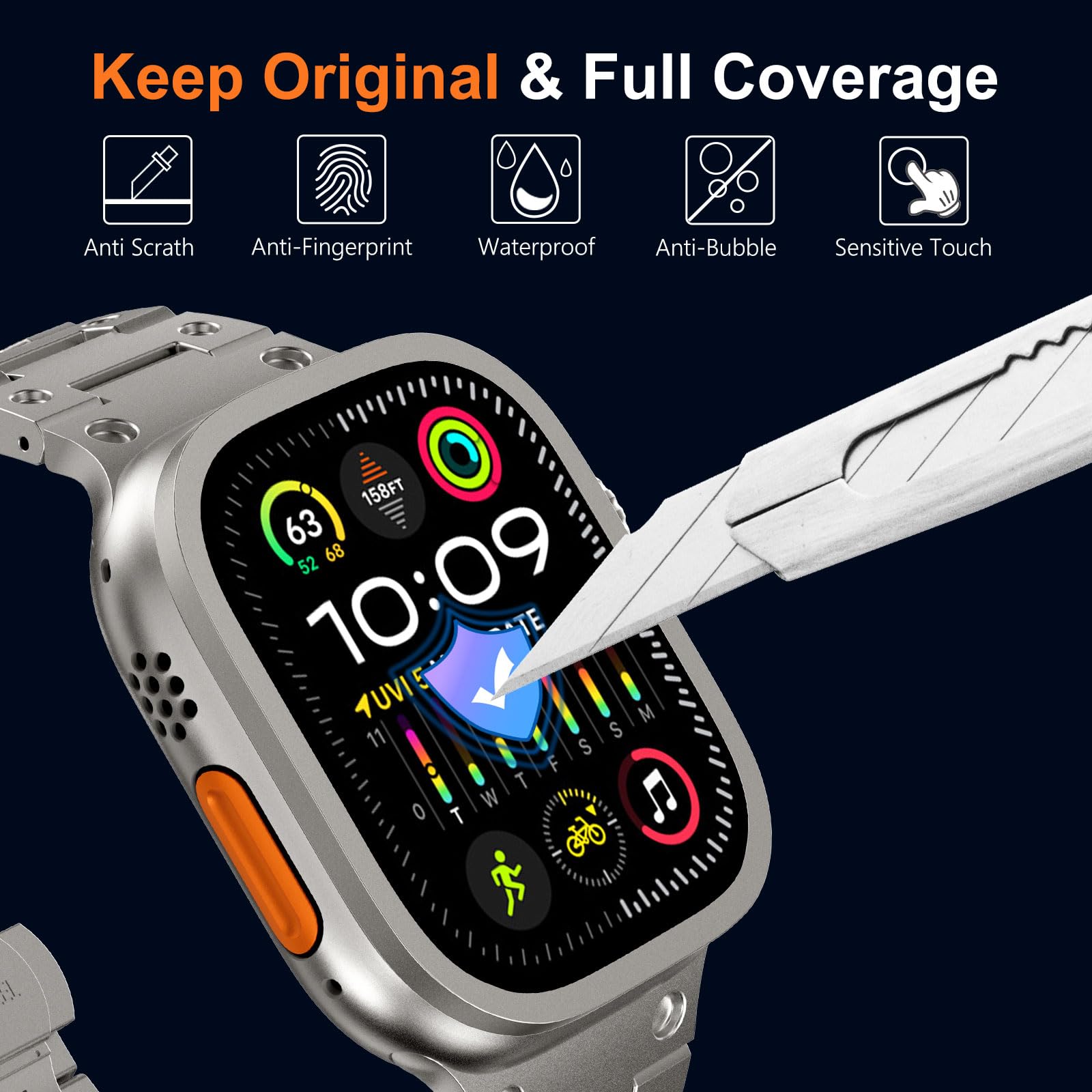 Tempered Glass for Apple Watch - Smartwatch Straps & Accessories 리뷰 및 가격