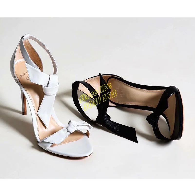 Leather Knot Stiletto High Hee - Leather Classic Strap 리뷰 및 가격