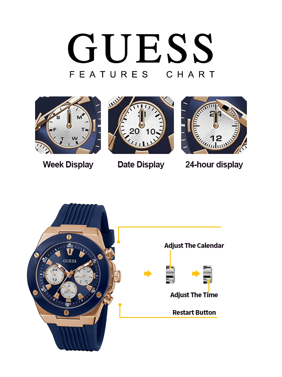 GUESS Men Quartz Watch GW0057G - Smartwatch Guess 리뷰 및 가격
