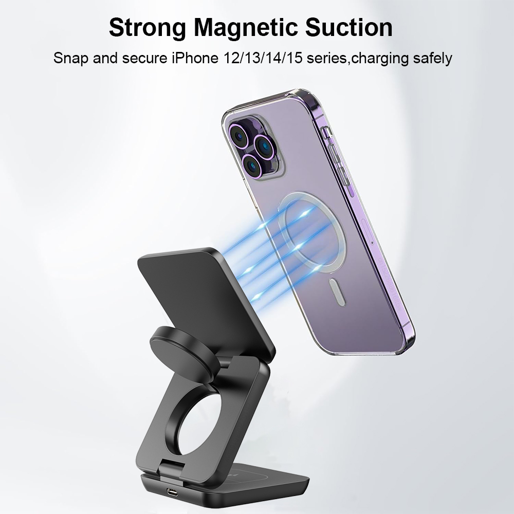 3 in 1 Foldable Magnetic Wirel - Watch Charger Cable 리뷰 및 가격