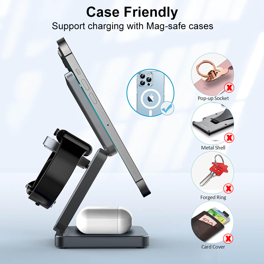 3 in 1 Foldable Magnetic Wirel - Watch Charger Cable 리뷰 및 가격