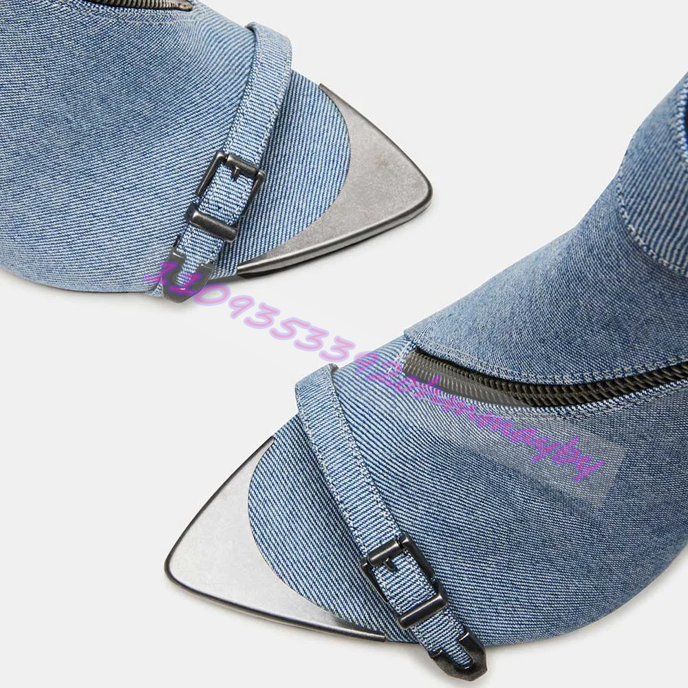 Summer Blue Denim Pointed-Toe  - Leather Classic Strap 리뷰 및 가격