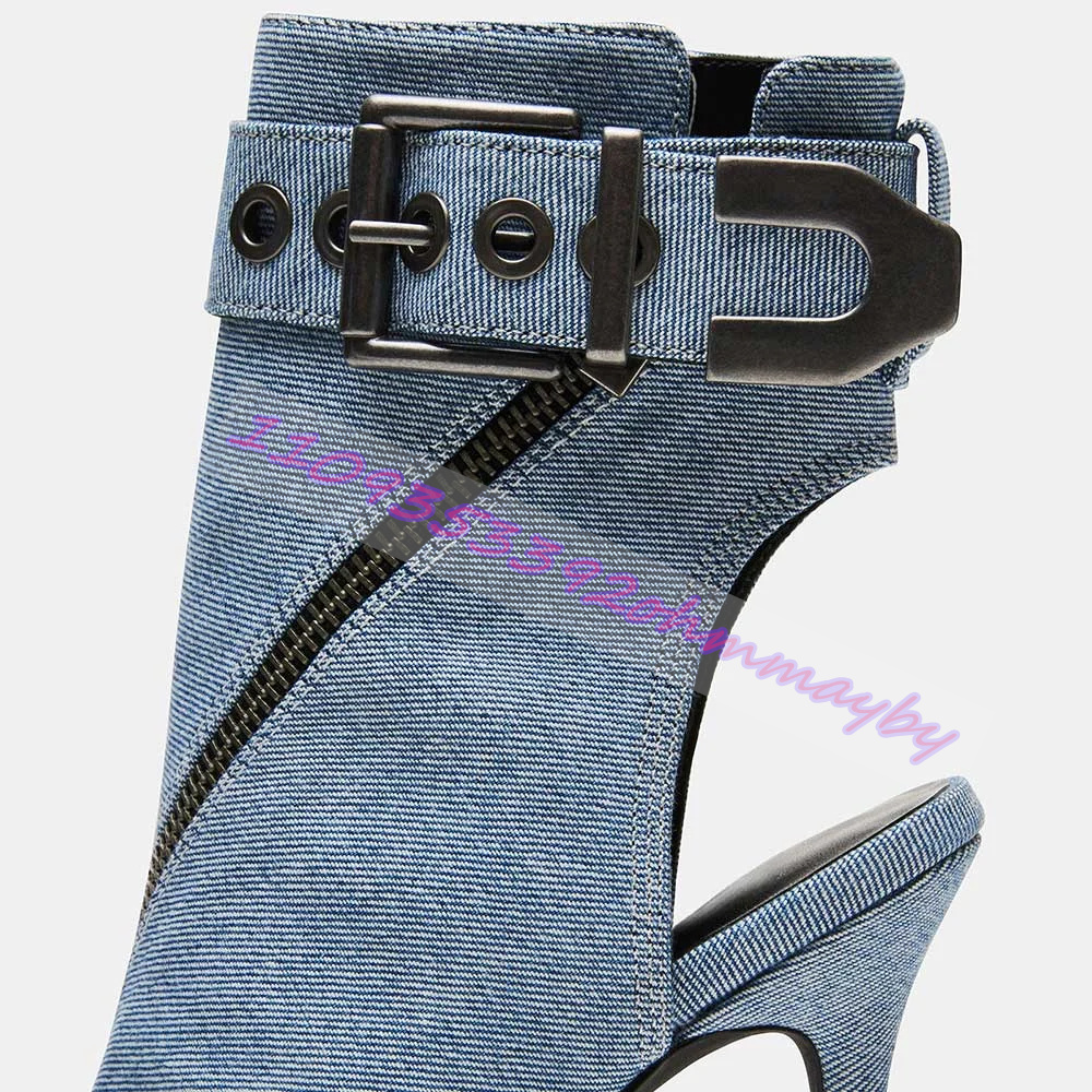 Summer Blue Denim Pointed-Toe  - Leather Classic Strap 리뷰 및 가격