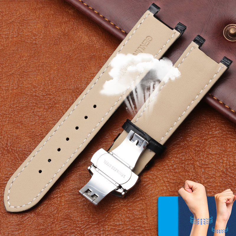 Notched Leather Watch strap 20 - Smartwatch Guess 리뷰 및 가격