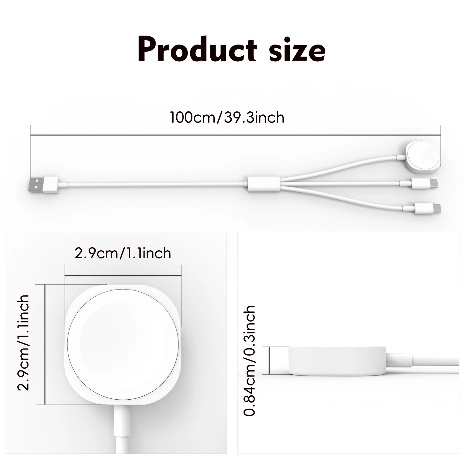 3 in 1  Magnetic Watch Charger - Watch Charger Cable 리뷰 및 가격