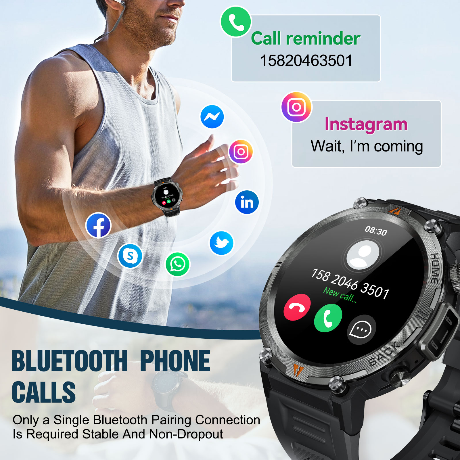 EIGIIS KE3 Bluetooth Call Smar - Smartwatch Face 리뷰 및 가격