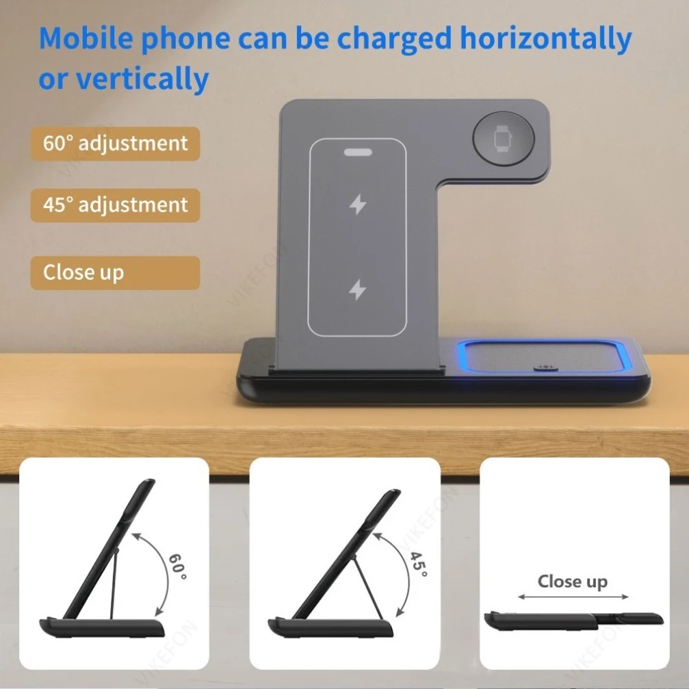 Foldable 3 in 1 Wireless Charg - Watch Charger Cable 리뷰 및 가격