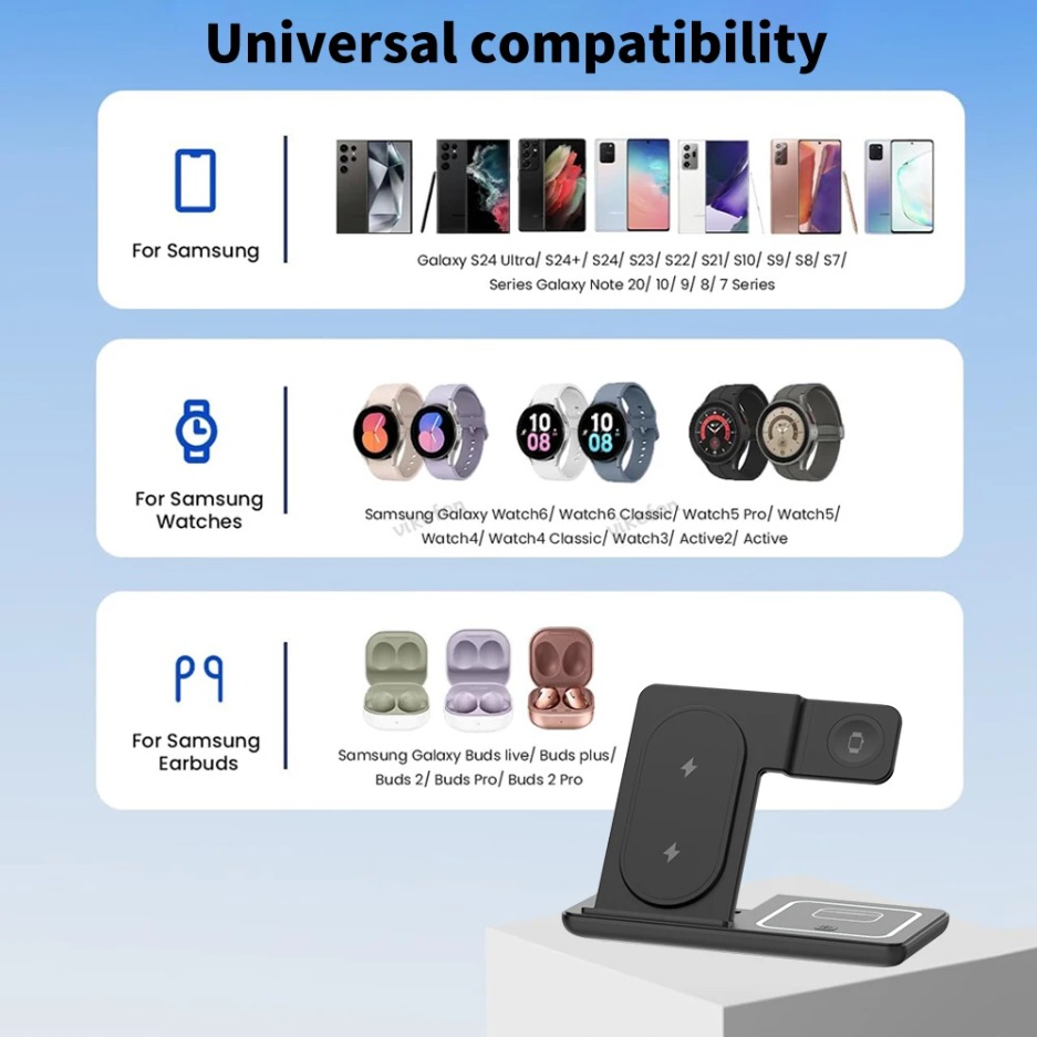3 In 1 Foldable Wireless Charg - Watch Charger Cable 리뷰 및 가격