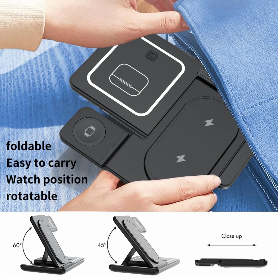 3 In 1 Foldable Wireless Charg - Watch Charger Cable 리뷰 및 가격