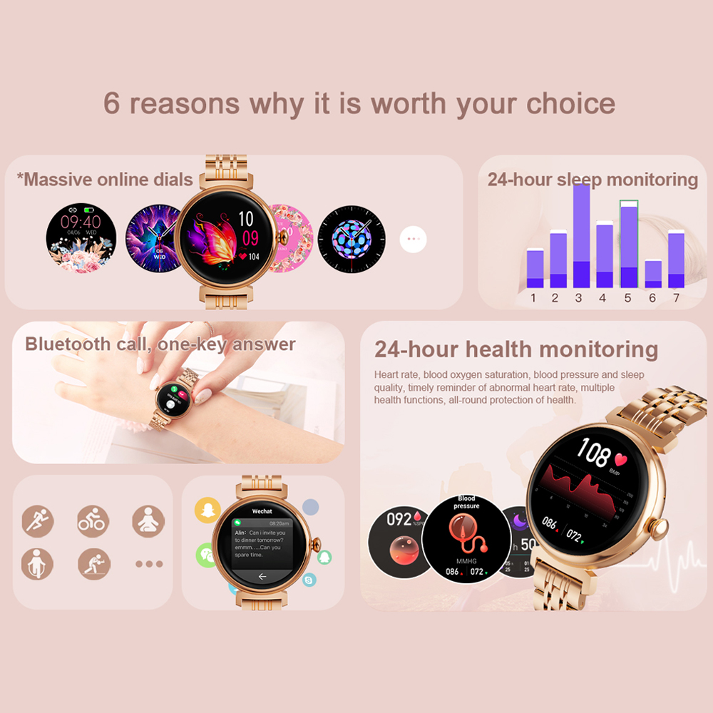 1.04 inch AMOLED Screen Fashio - Smartwatch Face 리뷰 및 가격